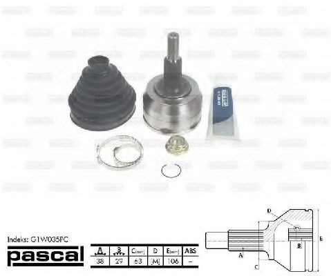 ШРУС зовнішній G1W035PC PASCAL