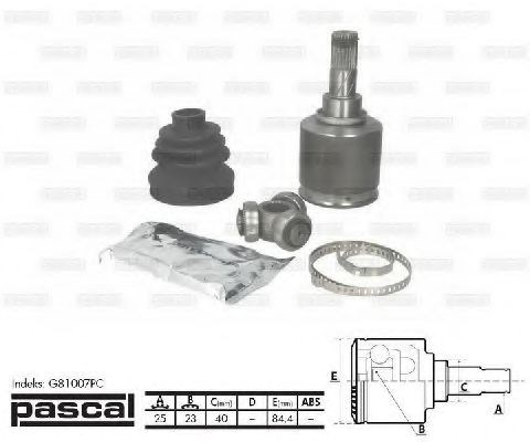 ШРУС внутрішній, передній, правий G81007PC PASCAL