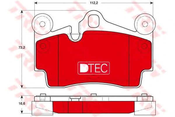 Задні дискові колодки GDB1653DTE TRW