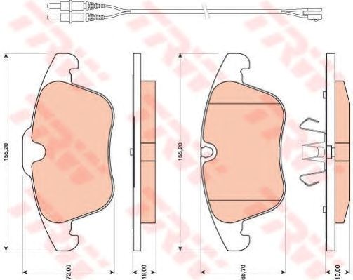 Дискові гальма GDB1818 TRW