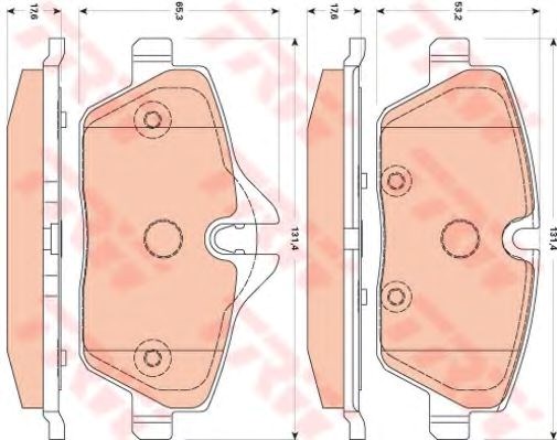 Колодки гальмівні передні, дискові GDB1870 TRW
