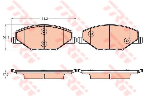Передні гальмівні колодки GDB2027 TRW