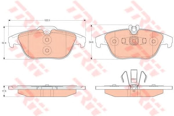 Задні колодки GDB2051 TRW