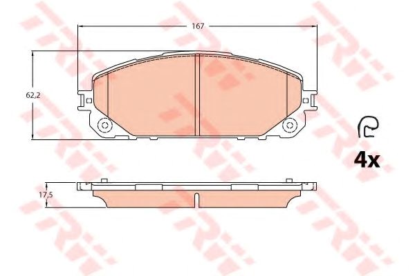 Гальмівні колодки GDB2094 TRW