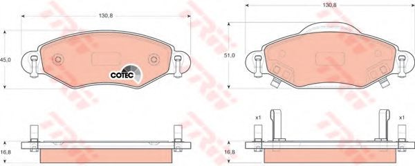 Колодки передні GDB3324 TRW