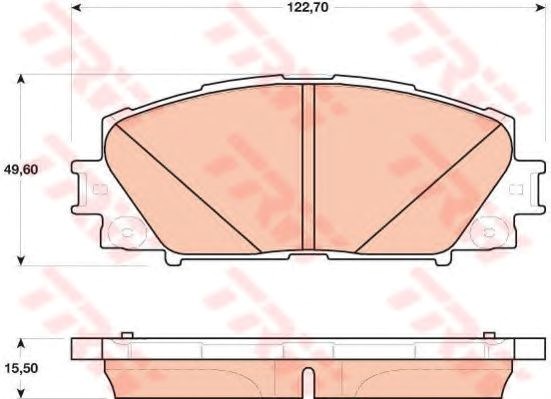 Колодки гальмівні дискові комплект GDB4173 TRW