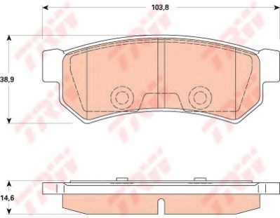Колодки на гальмо задній дисковий GDB4178 TRW