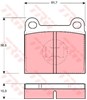 Колодки гальмівні передні, дискові GDB648 TRW