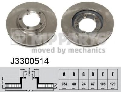 Гальмо дискове переднє J3300514 NIPPARTS