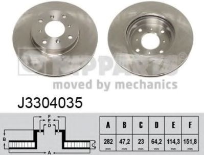 Гальмо дискове переднє J3304035 NIPPARTS