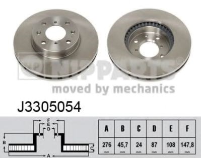 Гальмо дискове переднє J3305054 NIPPARTS