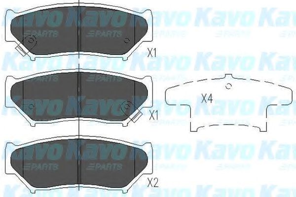 Гальмівні колодки KBP8505 KAVO PARTS