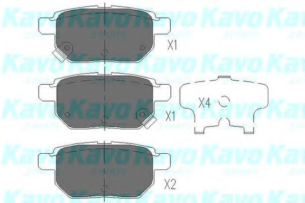 Kavo parts toyota гальмівні колодки задн.auris 07- KBP-9025
