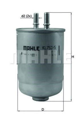 Фільтр палива KL7525D MAHLE