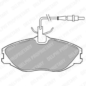 Передні гальмівні колодки LP986 DELPHI
