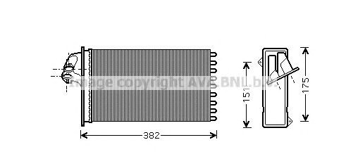 Радиатор отопителя салона mb vito 638 97>03 mt/at ac+/- (msa6355) ava MSA6355