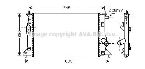 Ava mazda радіатор охолодження 5 (cr19) 1.8-2.0 05-10 MZ 2183