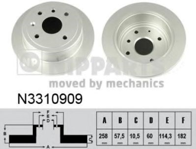 Дискові гальма N3310909 NIPPARTS