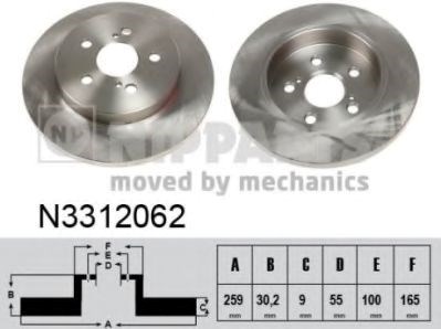 Дискові гальма N3312062 NIPPARTS