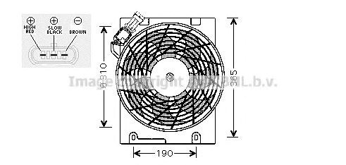 Вентилятор радіатора opel astra g (98-) (вир-во ava) OL7508