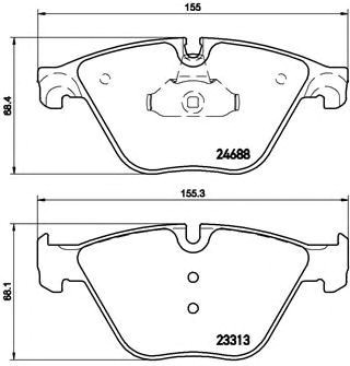 Колодки гальмівні передні, дискові P06074 BREMBO