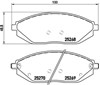 Колодки гальмівні передні, дискові P10054 BREMBO