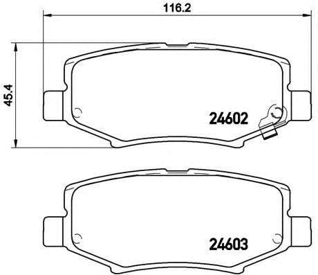 Задні колодки P18024 BREMBO