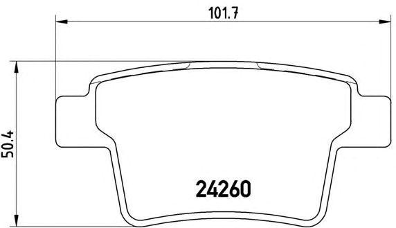 Задні колодки P24063 BREMBO