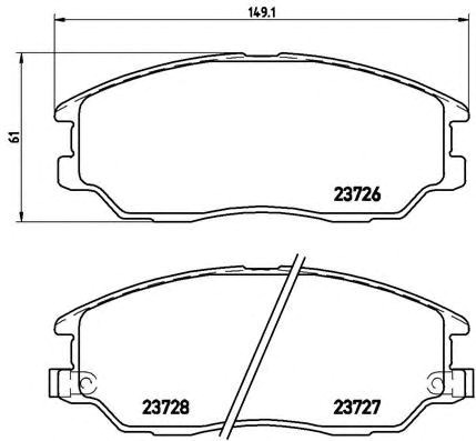 Колодки передні P30028 BREMBO