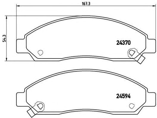 Колодки передні P34005 BREMBO