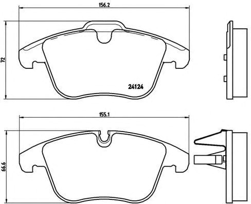 Колодки гальмівні дискові комплект P36022 BREMBO
