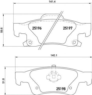 Задні колодки P37016 BREMBO