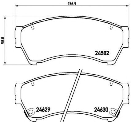 Колодки гальмівні дискові комплект P49039 BREMBO