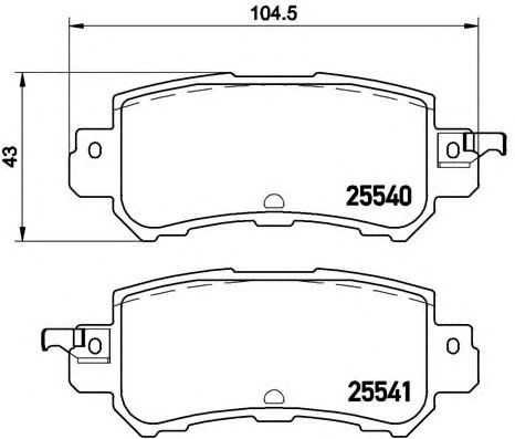 Задні гальмівні колодки P49047 BREMBO