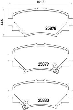 Колодки гальмові задні, дискові P49049 BREMBO
