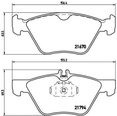 Передні гальмівні колодки P50026 BREMBO