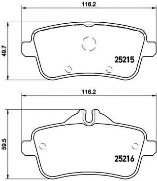 Колодки на гальмо задній дисковий P50099 BREMBO