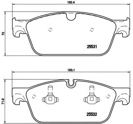 Передні гальмівні колодки P50102 BREMBO