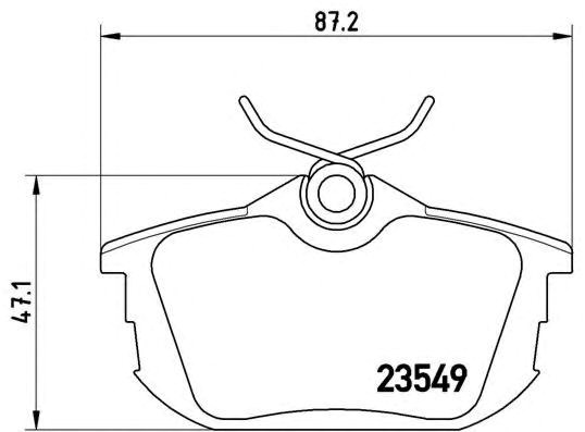Задні колодки P54023 BREMBO