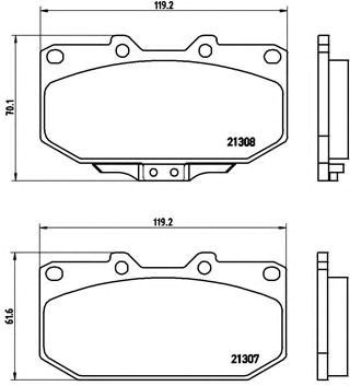 Тормозні колодки P56025 BREMBO