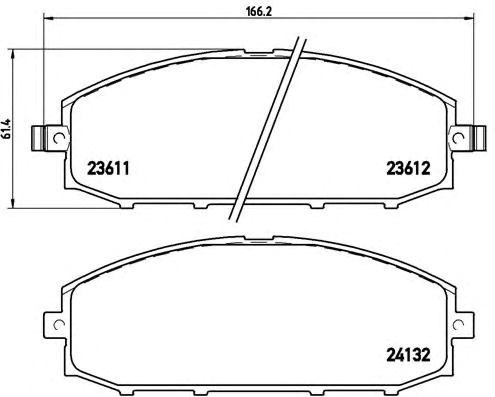 Колодки гальмівні дискові комплект P56041 BREMBO