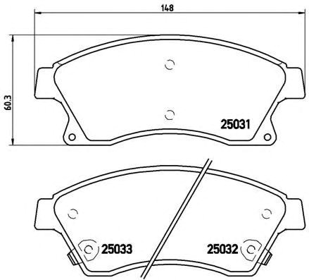 Тормозні колодки P59076 BREMBO