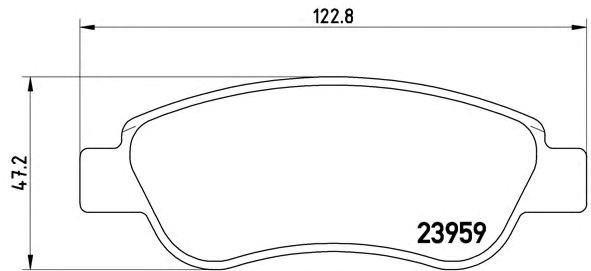 Колодки передні P61081 BREMBO