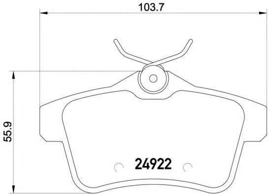 Колодки гальмові задні, дискові P61114 BREMBO