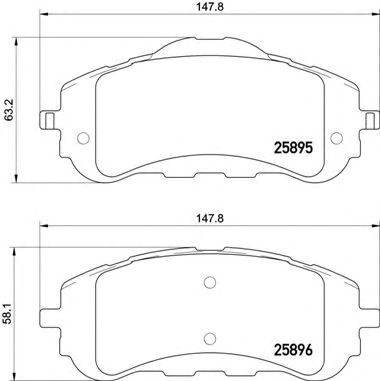 Колодки гальмівні передні, дискові P61120 BREMBO