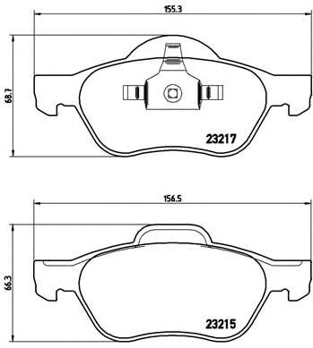 Колодки гальмівні дискові комплект P68029 BREMBO