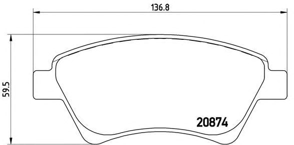 Колодки гальмівні передні, дискові P68034 BREMBO