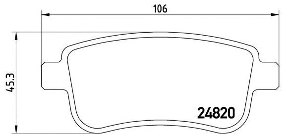 Колодки гальмові задні, дискові P68041 BREMBO