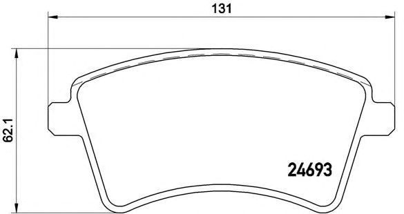 Колодки передні P68044 BREMBO