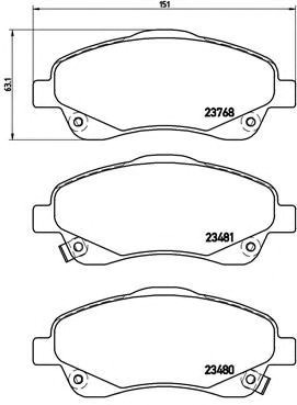 Тормозні колодки P83046 BREMBO